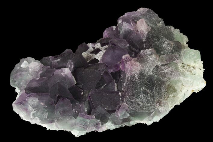 Purple-Green Octahedral Fluorite Crystal Cluster - Fluorescent! #149671